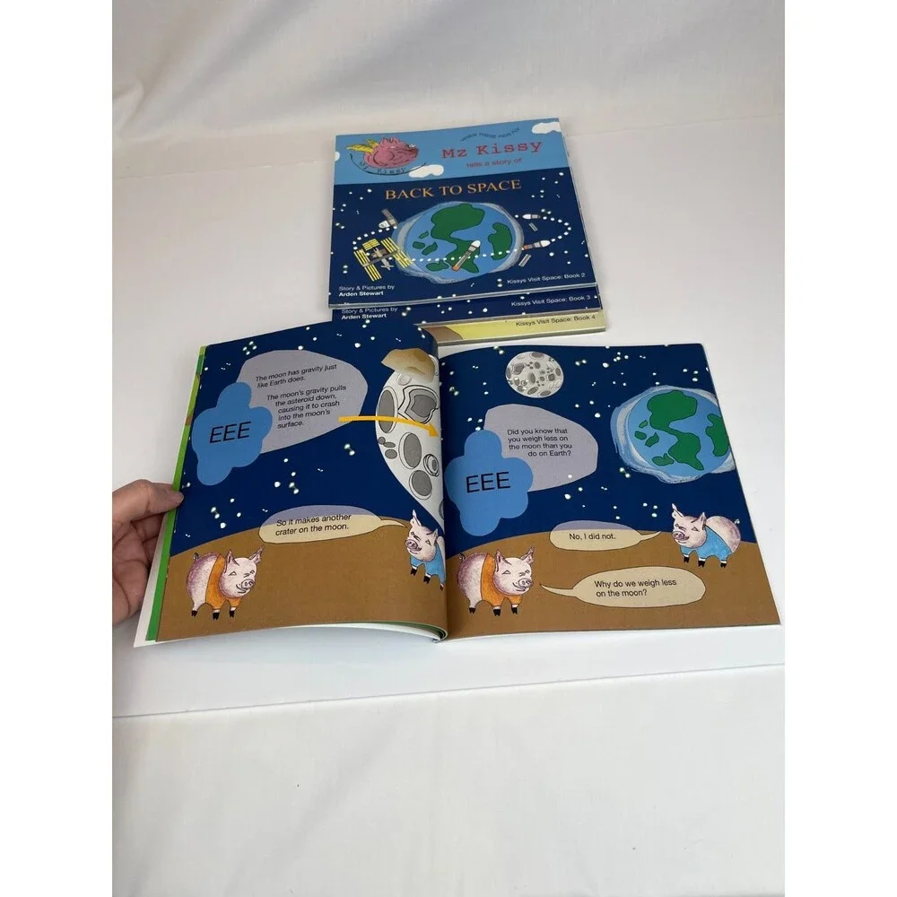 Lot of 4 Mz Kissy Tells a Story (Kissys Visit Space) Books 1-4 Kids Series Books
